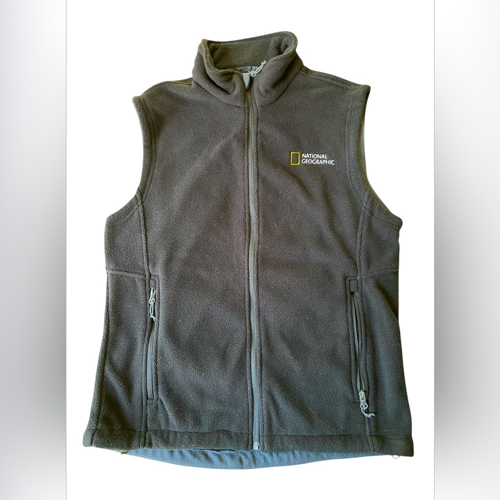 Port Authority NEW National Geographic Black Fleece Vest Size Medium - Picture 11 of 11